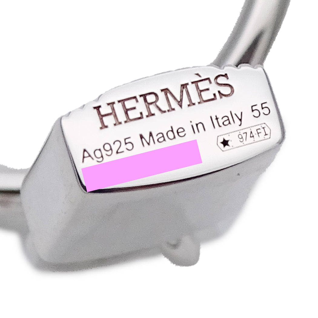 HERMES エルメス アミュレット カデナ リング 指輪 SV925 シルバー #55 約14号 レディース 磨き済み【中古】