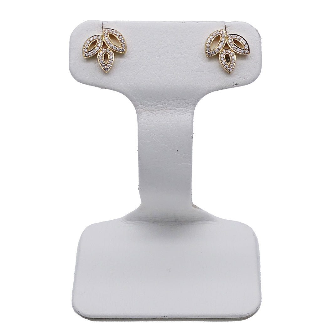 HARRY WINSTON ハリー・ウィンストン リリークラスター ミニ ピアス 750YG ダイヤモンド レディース 磨き済み【中古】