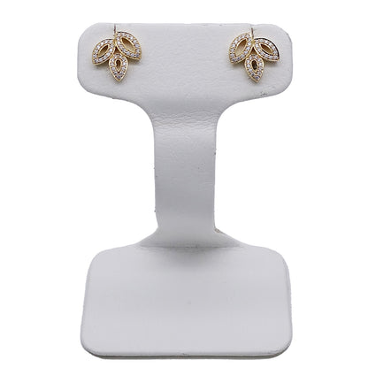 HARRY WINSTON ハリー・ウィンストン リリークラスター ミニ ピアス 750YG ダイヤモンド レディース 磨き済み【中古】