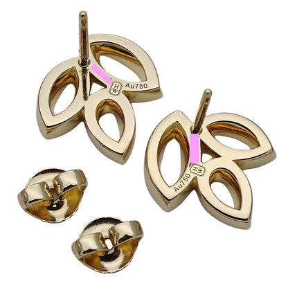 HARRY WINSTON ハリー・ウィンストン リリークラスター ミニ ピアス 750YG ダイヤモンド レディース 磨き済み【中古】