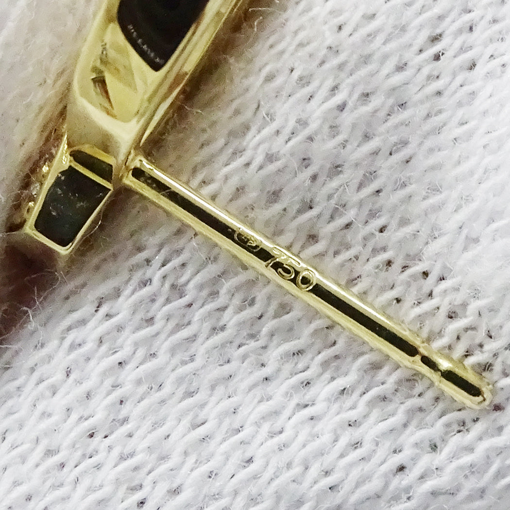HARRY WINSTON ハリー・ウィンストン リリークラスター ミニ ピアス 750YG ダイヤモンド レディース 磨き済み【中古】