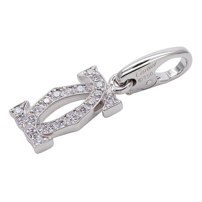 Cartier カルティエ 2C ペンダントトップ 750WG ダイヤモンド レディース メンズ 磨き済み【中古】