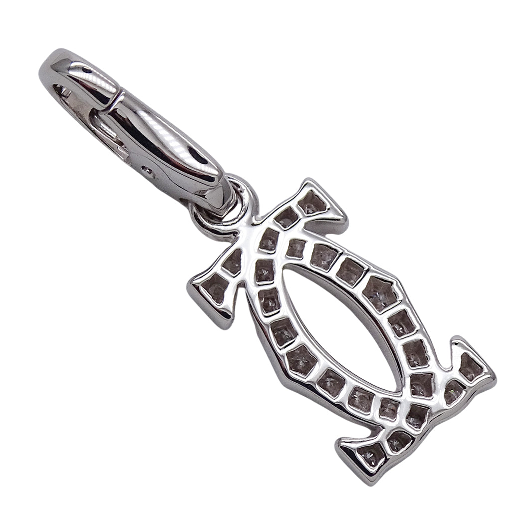 Cartier カルティエ 2C ペンダントトップ 750WG ダイヤモンド レディース メンズ 磨き済み【中古】