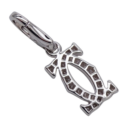 Cartier カルティエ 2C ペンダントトップ 750WG ダイヤモンド レディース メンズ 磨き済み【中古】