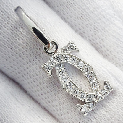 Cartier カルティエ 2C ペンダントトップ 750WG ダイヤモンド レディース メンズ 磨き済み【中古】