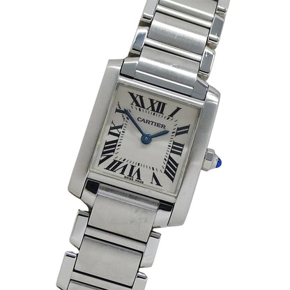 Cartier カルティエ タンクフランセーズ SM W51008Q3 レディース 腕時計 クオーツ QZ ステンレス 磨き済み【中古】