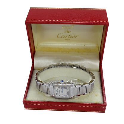 Cartier カルティエ タンクフランセーズ SM W51008Q3 レディース 腕時計 クオーツ QZ ステンレス 磨き済み【中古】