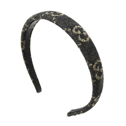 GUCCI グッチ カチューシャ GGデニム ブラック ベージュ レディース 652835 【中古】