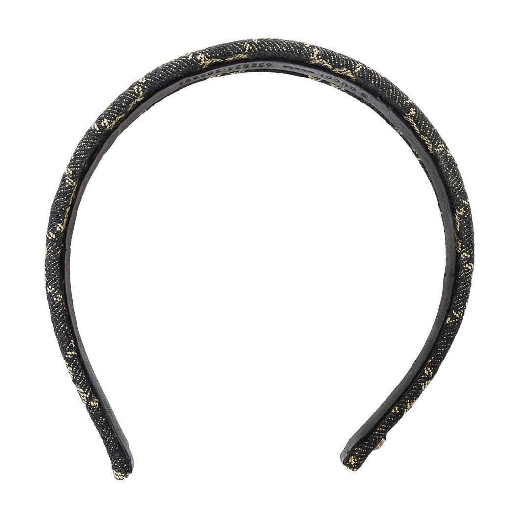 GUCCI グッチ カチューシャ GGデニム ブラック ベージュ レディース 652835 【中古】