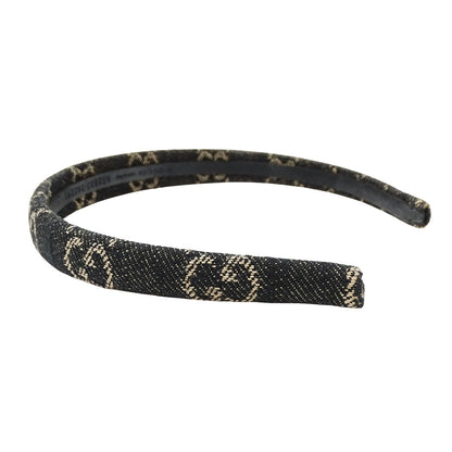 GUCCI グッチ カチューシャ GGデニム ブラック ベージュ レディース 652835 【中古】