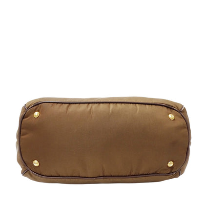 PRADA プラダ 2wayバッグ ブラウン ナイロン レディース 【中古】