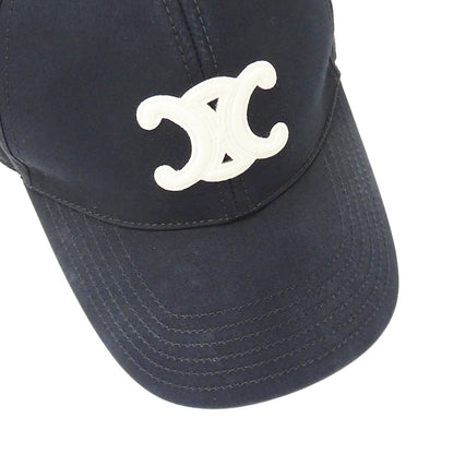 CELINE セリーヌ キャップ ブラック コットン レディース 【中古】