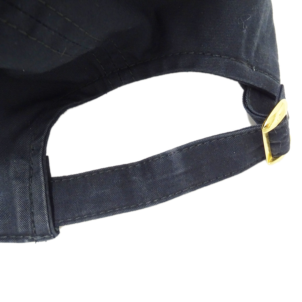 CELINE セリーヌ キャップ ブラック コットン レディース 【中古】