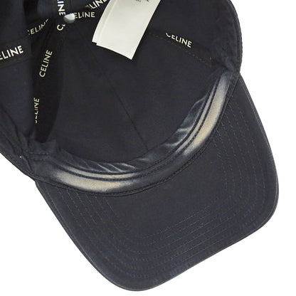 CELINE セリーヌ キャップ ブラック コットン レディース 【中古】