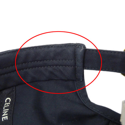 CELINE セリーヌ キャップ ブラック コットン レディース 【中古】