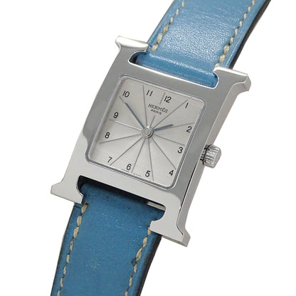 HERMES エルメス Hウォッチ HH1.210 レディース 腕時計 クオーツ QZ ステンレス レザー 磨き済み【中古】