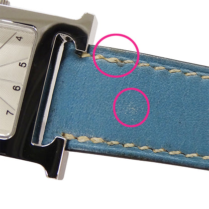 HERMES エルメス Hウォッチ HH1.210 レディース 腕時計 クオーツ QZ ステンレス レザー 磨き済み【中古】