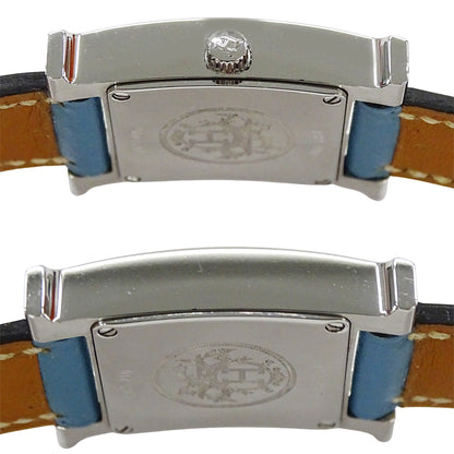 HERMES エルメス Hウォッチ HH1.210 レディース 腕時計 クオーツ QZ ステンレス レザー 磨き済み【中古】