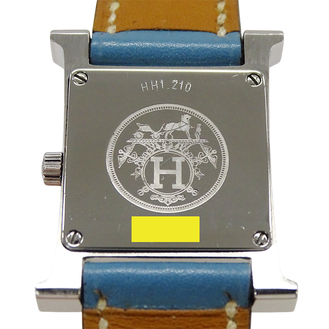 HERMES エルメス Hウォッチ HH1.210 レディース 腕時計 クオーツ QZ ステンレス レザー 磨き済み【中古】