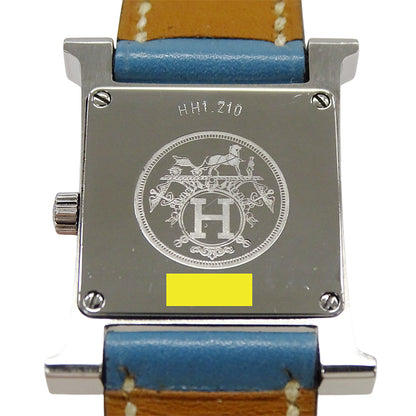HERMES エルメス Hウォッチ HH1.210 レディース 腕時計 クオーツ QZ ステンレス レザー 磨き済み【中古】