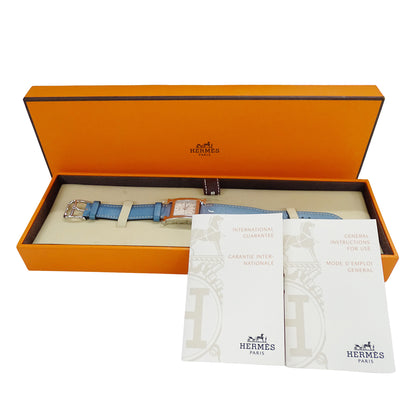 HERMES エルメス Hウォッチ HH1.210 レディース 腕時計 クオーツ QZ ステンレス レザー 磨き済み【中古】