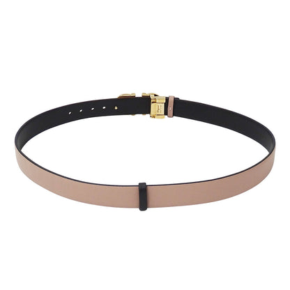 Ferragamo フェラガモ ベルト ダブルガンチーニ ピンクベージュ レザー レディース 【中古】