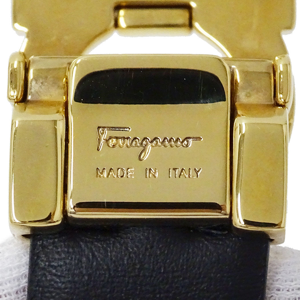 Ferragamo フェラガモ ベルト ダブルガンチーニ ピンクベージュ レザー レディース 【中古】