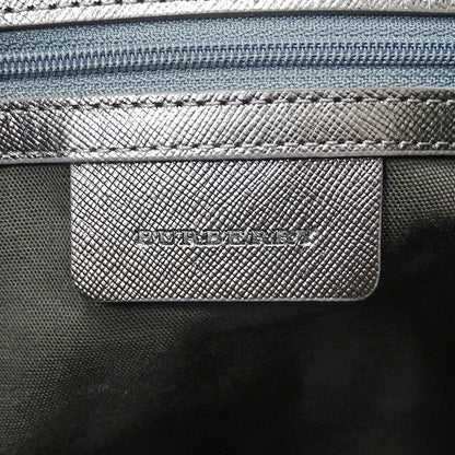 BURBERRY バーバリー ショルダーバッグ シルバー ベージュ キャンバス レディース 【中古】