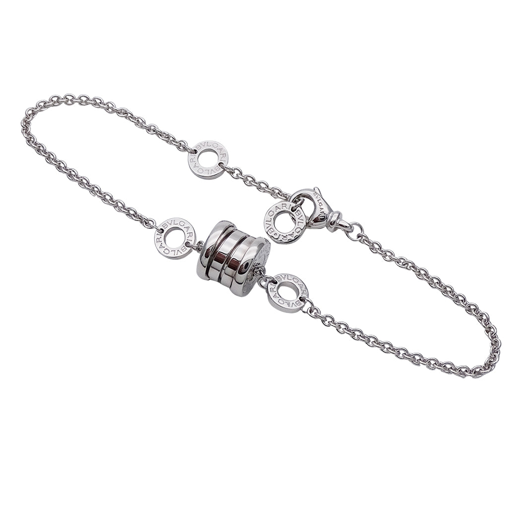 BVLGARI ブルガリ B-zero1 ビーゼロワン エレメント ブレスレット 750WG レディース 磨き済み【中古】