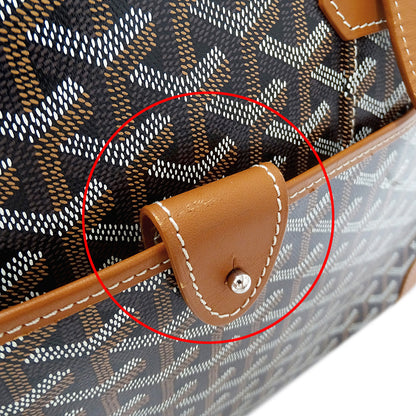 GOYARD ゴヤール アンバサッド ビジネスバッグ ブラック タン コーティングキャンバス メンズ 【中古】