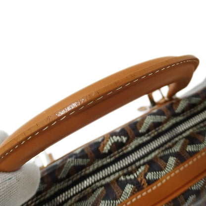 GOYARD ゴヤール アンバサッド ビジネスバッグ ブラック タン コーティングキャンバス メンズ 【中古】
