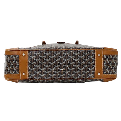 GOYARD ゴヤール アンバサッド ビジネスバッグ ブラック タン コーティングキャンバス メンズ 【中古】