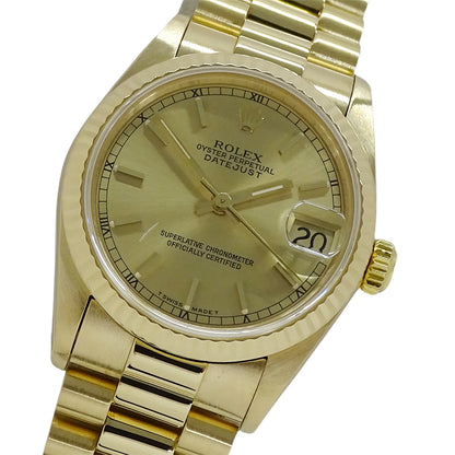 ROLEX ロレックス デイトジャスト 68278G L番 ボーイズ 腕時計 自動巻き AT 18K 750YG 金無垢 OH・磨き済み【中古】