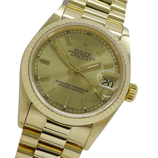 ROLEX ロレックス デイトジャスト 68278G L番 ボーイズ 腕時計 自動巻き AT 18K 750YG 金無垢 OH・磨き済み【中古】