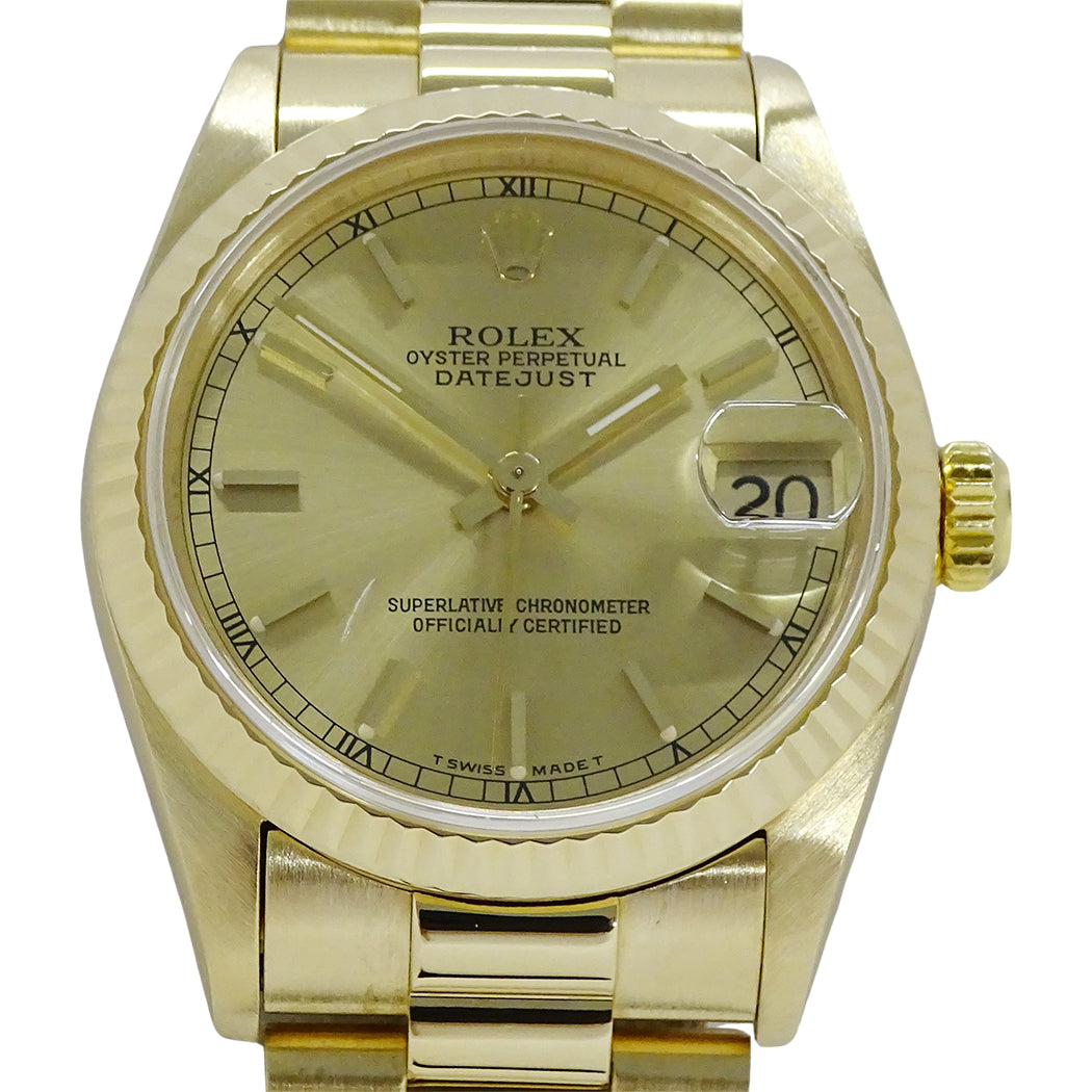ROLEX ロレックス デイトジャスト 68278G L番 ボーイズ 腕時計 自動巻き AT 18K 750YG 金無垢 OH・磨き済み【中古】