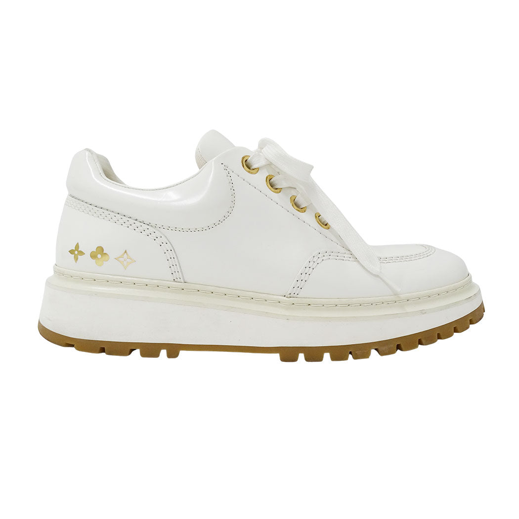 LOUIS VUITTON ルイ・ヴィトン アベス・ライン スニーカー スニーカー ホワイト レザー メンズ 【中古】