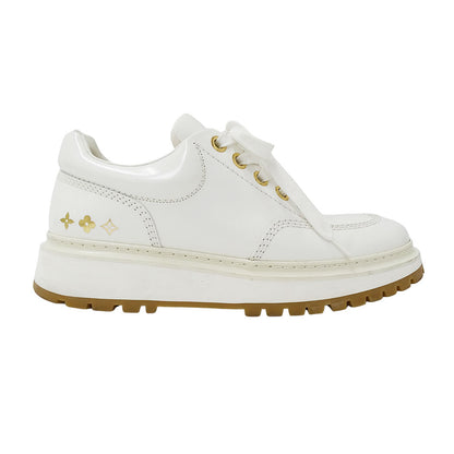 LOUIS VUITTON ルイ・ヴィトン アベス・ライン スニーカー スニーカー ホワイト レザー メンズ 【中古】