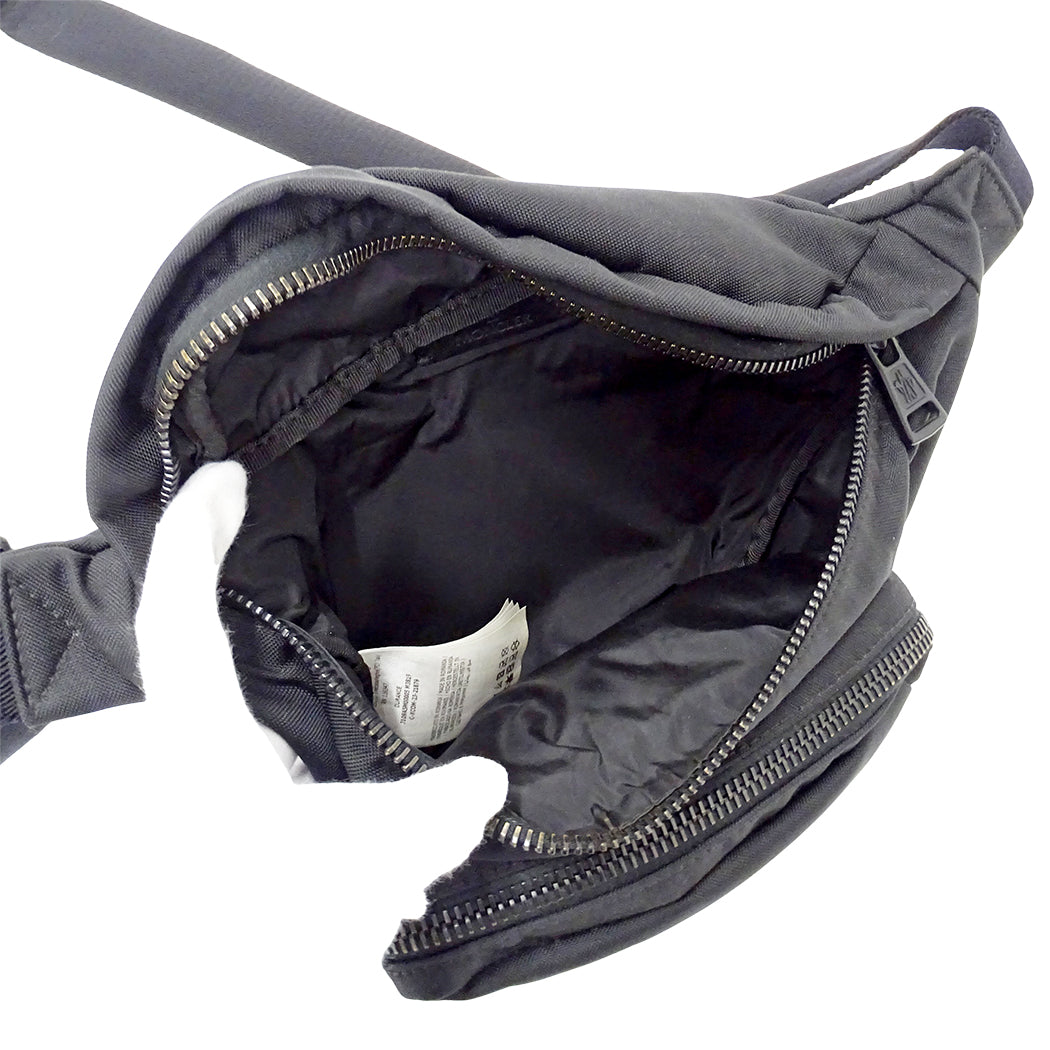 MONCLER モンクレール ボディ・ウエストバッグ ブラック ナイロン メンズ 【中古】