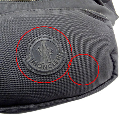 MONCLER モンクレール ボディ・ウエストバッグ ブラック ナイロン メンズ 【中古】
