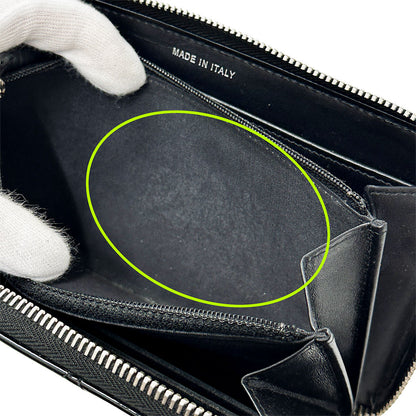 CHANEL シャネル 長財布 ブリリアント マトラッセ ブラック シルバー金具 エナメル レディース 【中古】