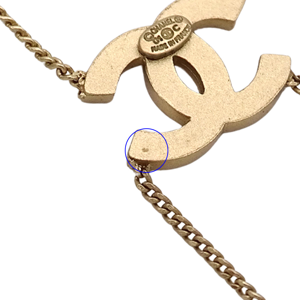 CHANEL シャネル ネックレス ココマーク No.5 No.19 GP ラインストーン ゴールド レディース 【中古】