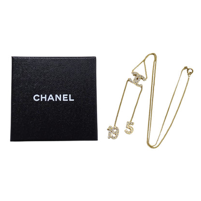 CHANEL シャネル ネックレス ココマーク No.5 No.19 GP ラインストーン ゴールド レディース 【中古】