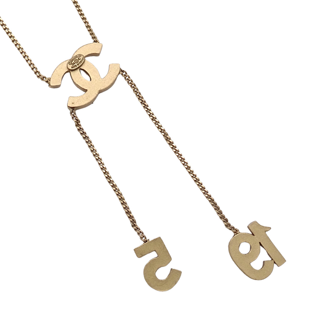CHANEL シャネル ネックレス ココマーク No.5 No.19 GP ラインストーン ゴールド レディース 【中古】