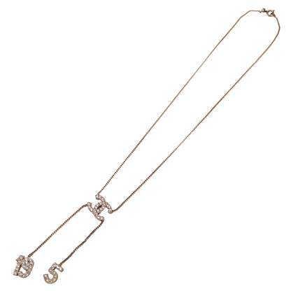 CHANEL シャネル ネックレス ココマーク No.5 No.19 GP ラインストーン ゴールド レディース 【中古】