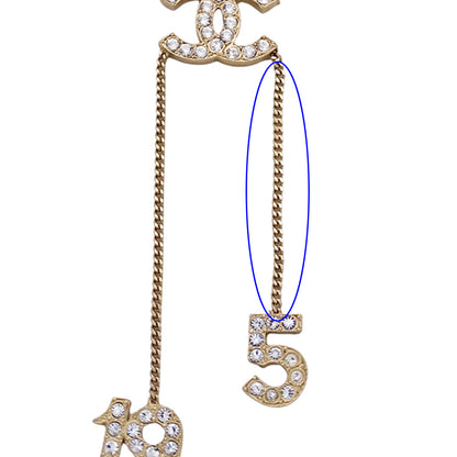 CHANEL シャネル ネックレス ココマーク No.5 No.19 GP ラインストーン ゴールド レディース 【中古】