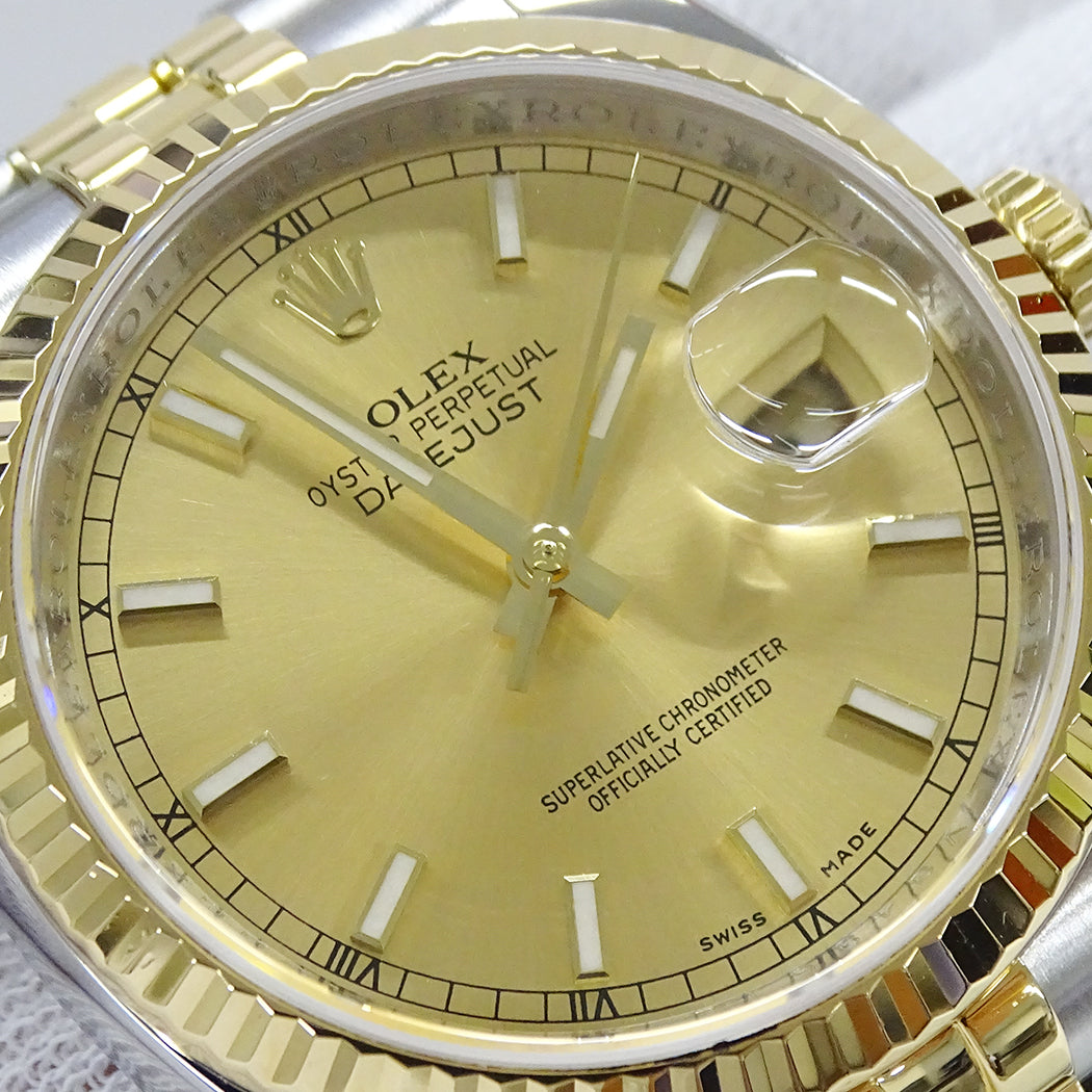 ROLEX ロレックス デイトジャスト 116233 V番 メンズ 腕時計 自動巻き AT SS YG 磨き済み 【中古】
