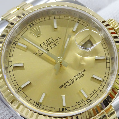 ROLEX ロレックス デイトジャスト 116233 V番 メンズ 腕時計 自動巻き AT SS YG 磨き済み 【中古】