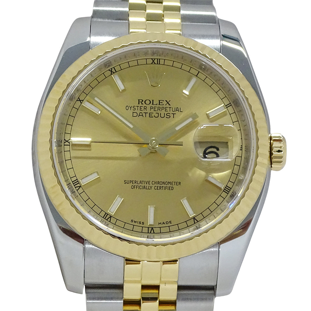 ROLEX ロレックス デイトジャスト 116233 V番 メンズ 腕時計 自動巻き AT SS YG 磨き済み 【中古】