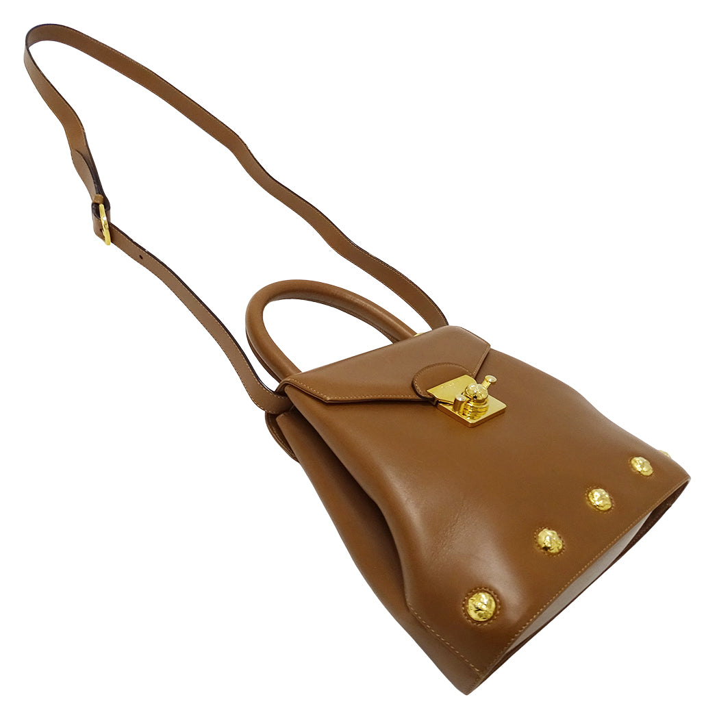 Ferragamo フェラガモ 2wayバッグ ブラウン DQ-21 1668 レザー レディース 【中古】