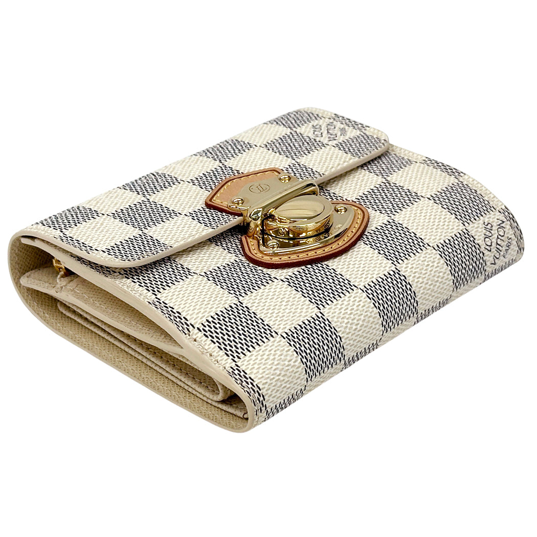 LOUIS VUITTON ルイ・ヴィトン ポルトフォイユ・ジョイ 二つ折り財布 ダミエ アズール ダミエアズール N60030 ダミエアズールキャンバス レディース 【中古】